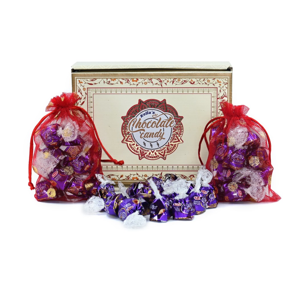 Coletto creamz vanilla and purple chocolate center filled truffles