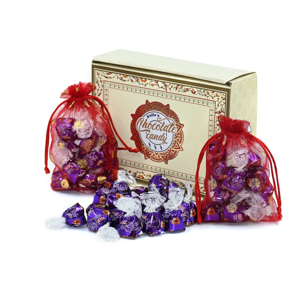 Coletto creamz vanilla and purple chocolate center filled truffles