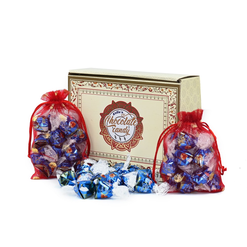 Coletto creamz vanilla and blue chocolate center filled truffles gift box