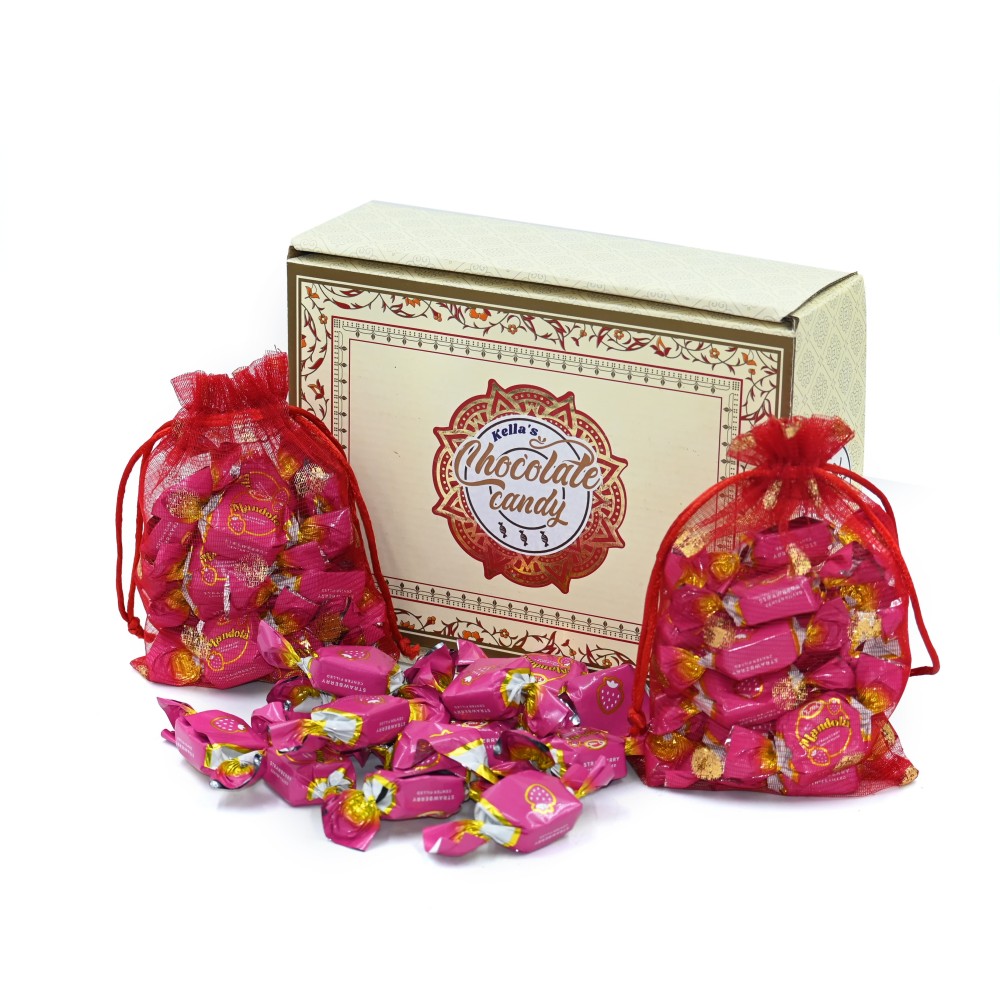 Mandola center filled  Premium strawberry flavor truffles