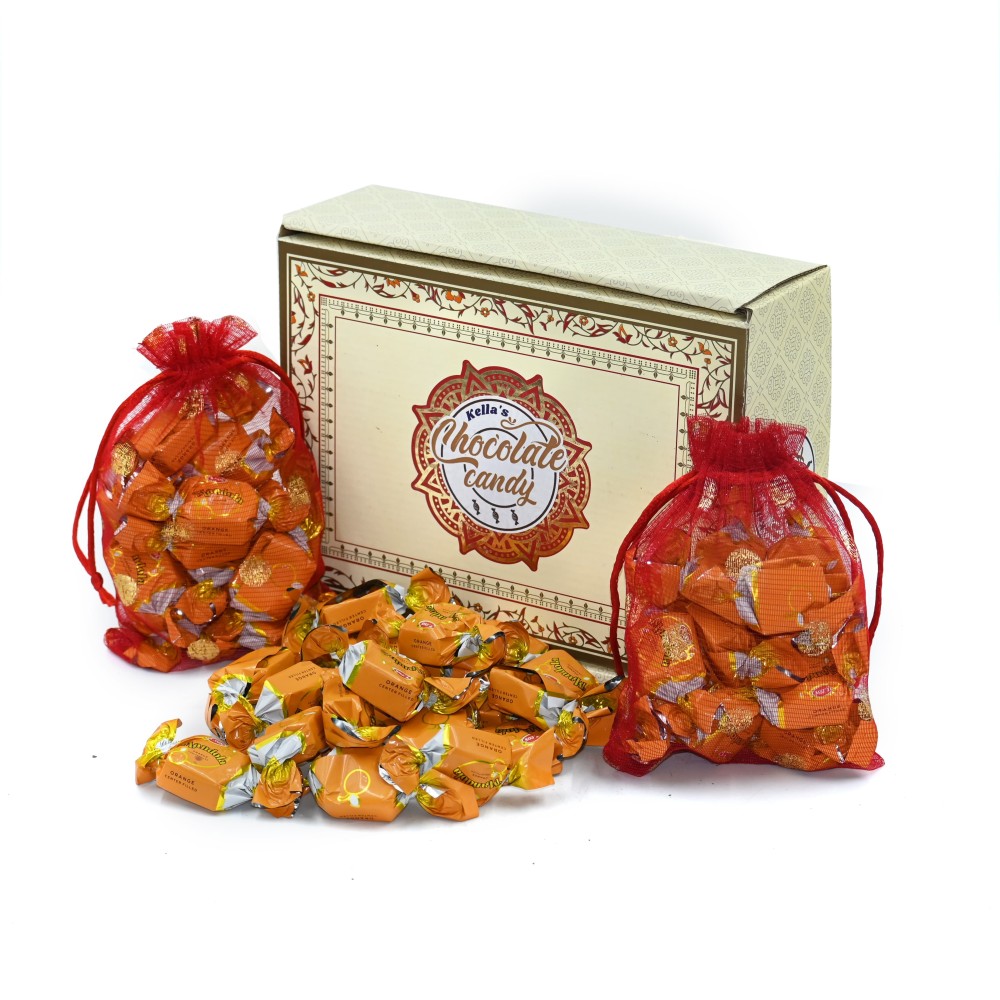 Mandola center filled Premium orange flavor truffles  gift box