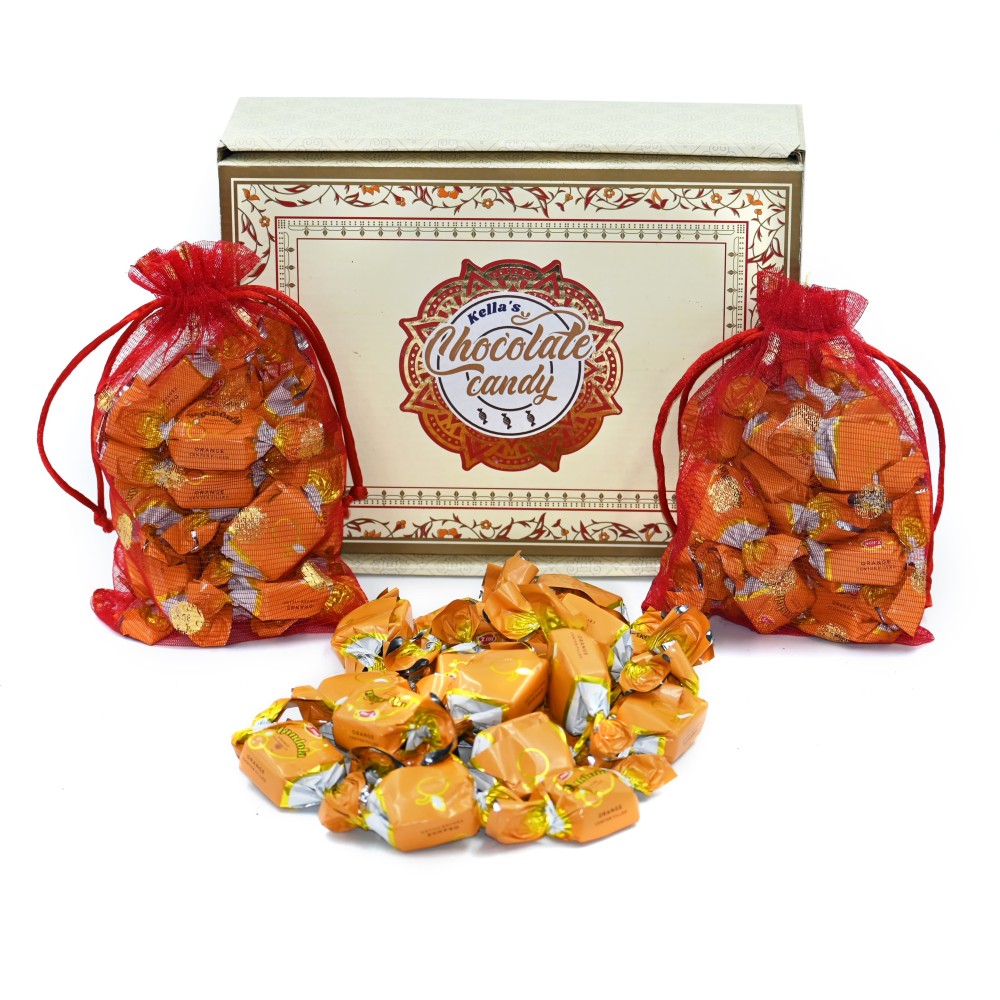 Mandola center filled Premium orange flavor truffles  gift box